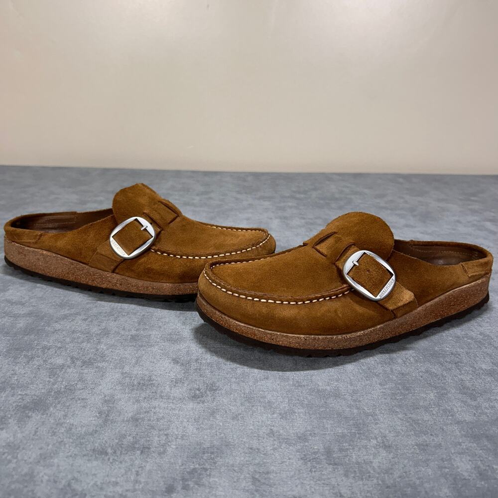 Birkenstock Buckley Suede Leather Clogs Mules Mocha Brown EU 41 Womens 10 - Picture 2 of 8